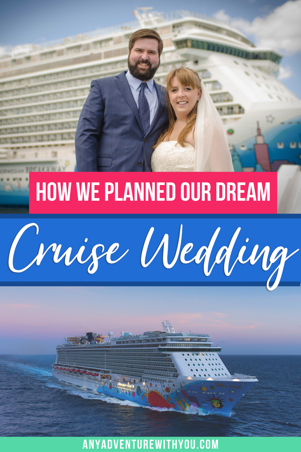 Before we had our cruise ship wedding, we had a year’s worth of planning, ranging from coordinating ceremony locations to transportation to organizing 40 people. Here’s how we did it all. #DestinationWedding #CruiseWedding #CruiseMarriage #DestinationWeddingPlanning #DestinationWeddingTips #WeddingPlanning #WeddingTips