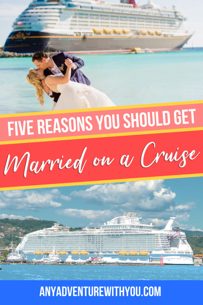 Getting married on a cruise can be a great option for couples looking for a destination wedding. Here are 5 reasons why a cruise wedding might be right for you! #Cruise #Wedding #WeddingPlanning #CruisePlanning #DestinationWedding