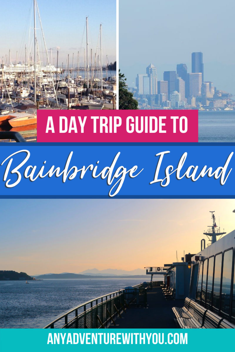 From coffee shops to wineries and breweries to shopping, a day trip to Bainbridge Island should be on your list when you visit Seattle. #Seattle #BainbridgeIsland #TravelGuides #TravelTips #TravelTricks #PacificNorthWest